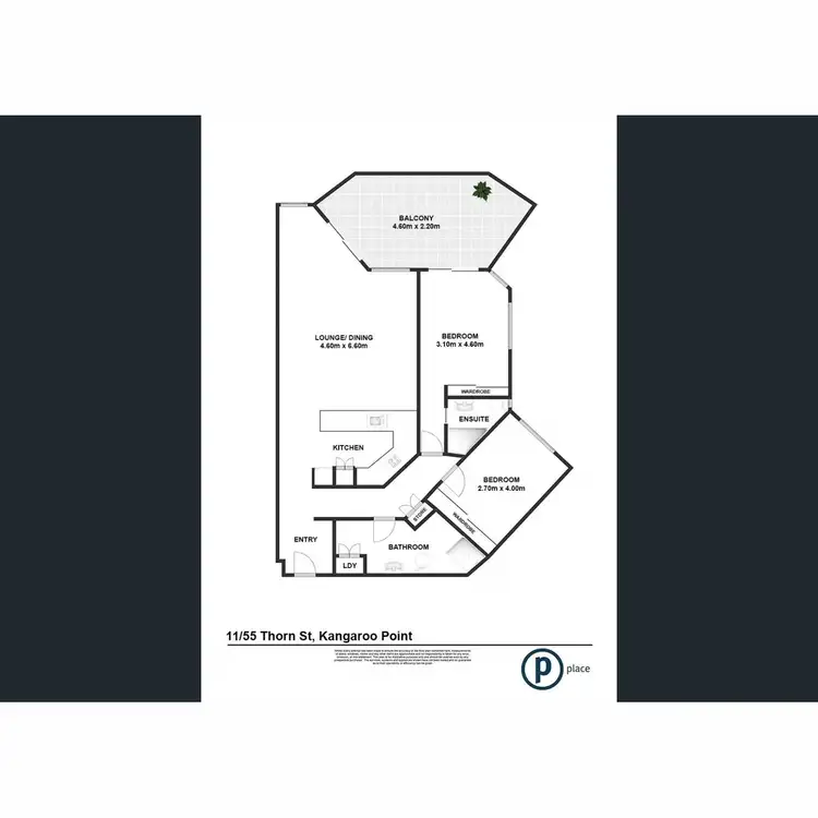 Floorplan of Homely apartment listing, 55 Thorn Street, Kangaroo Point QLD 4169