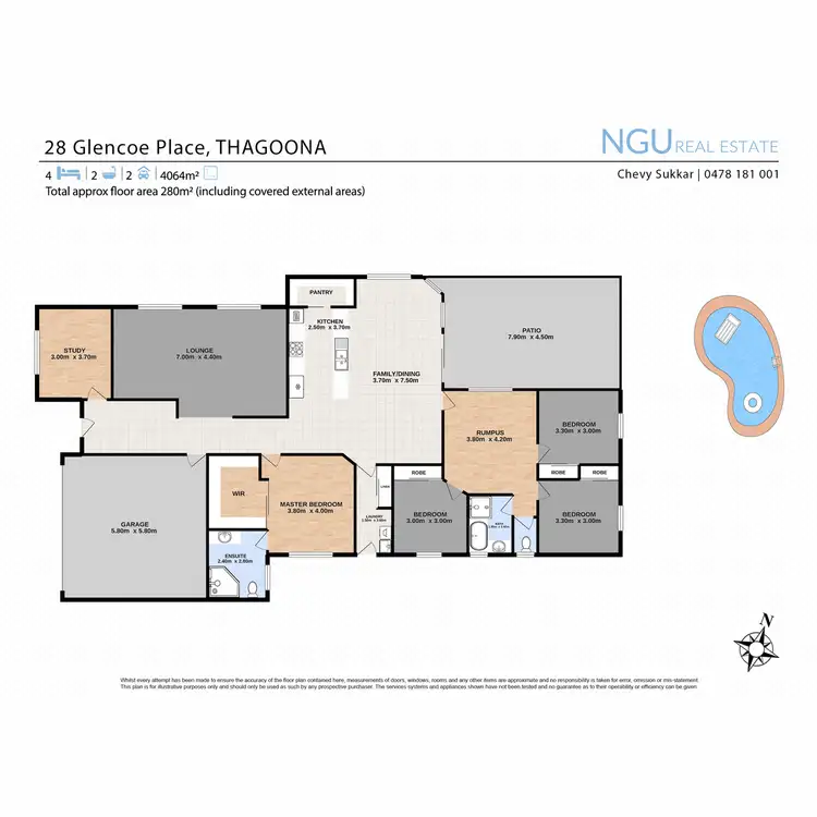 Floorplan of Homely house listing, 28 Glencoe Place, Thagoona QLD 4306