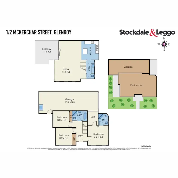 Floorplan of Homely townhouse listing, 1/2 McKerchar Street, Glenroy VIC 3046