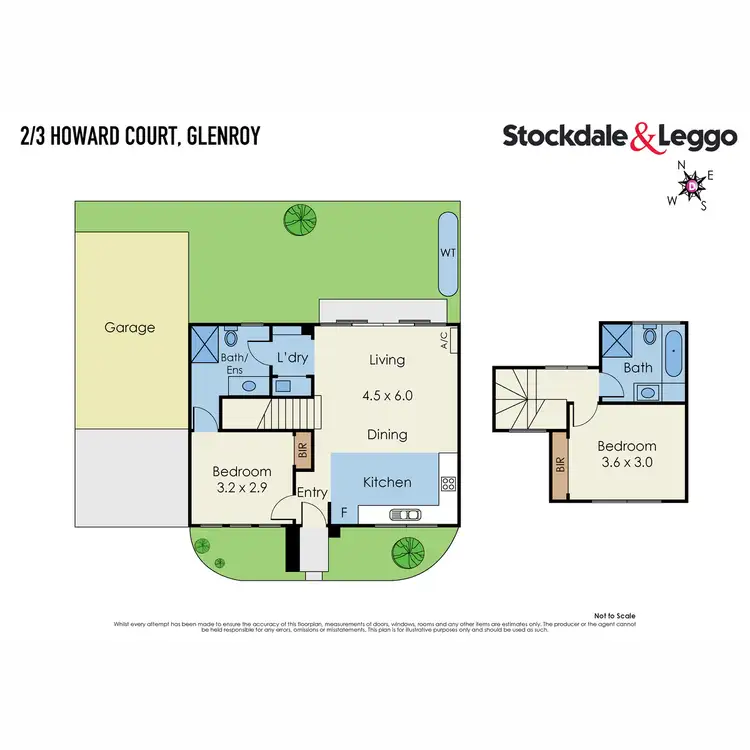 Floorplan of Homely townhouse listing, 2/3 Howard Court, Glenroy VIC 3046