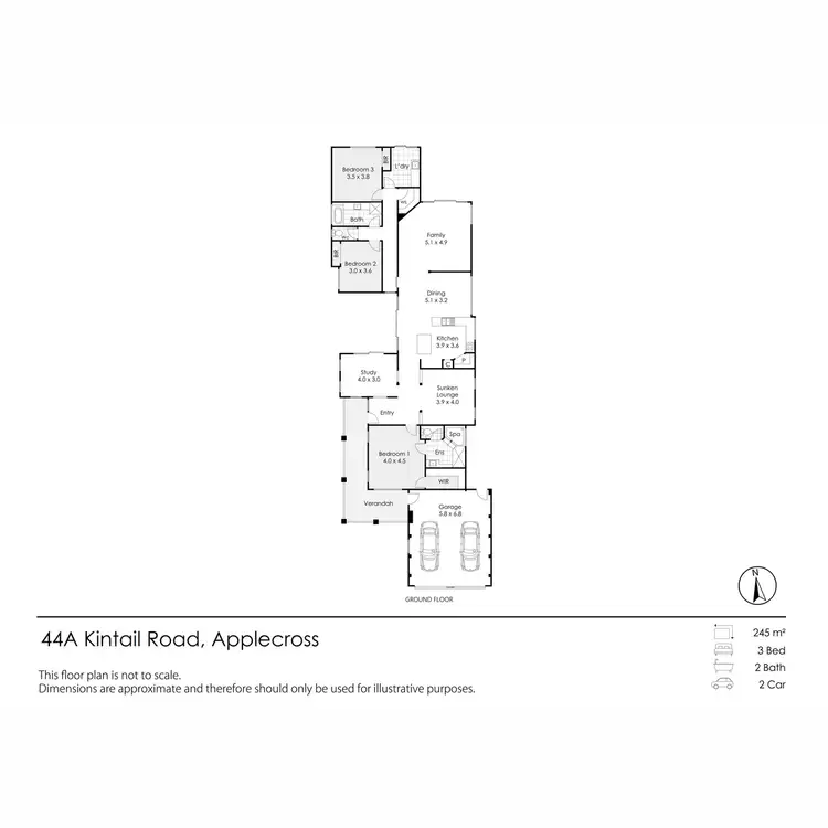 Floorplan of Homely house listing, 44A Kintail Road, Applecross WA 6153