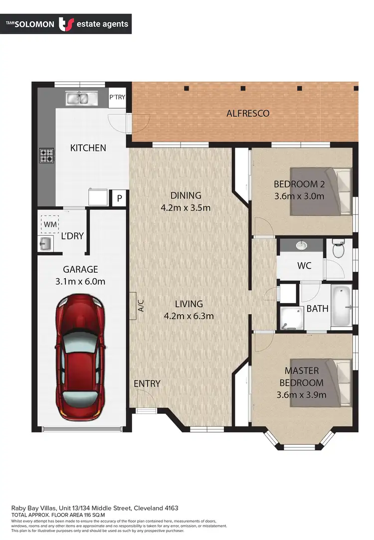 Floorplan of Homely villa listing, 13/134 Middle Street, Cleveland QLD 4163
