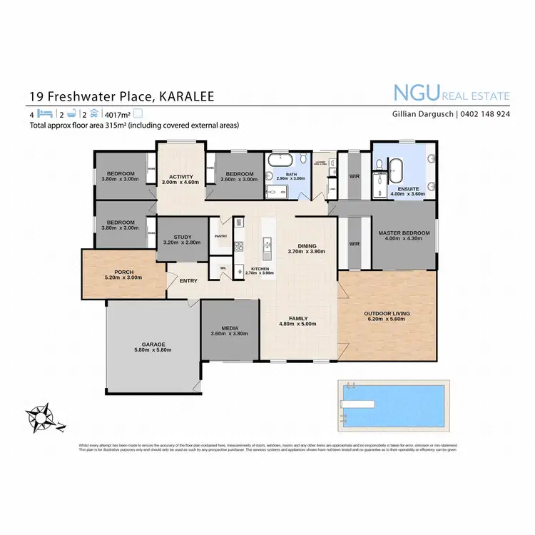 Floorplan of Homely house listing, 19 Freshwater Place, Karalee QLD 4306