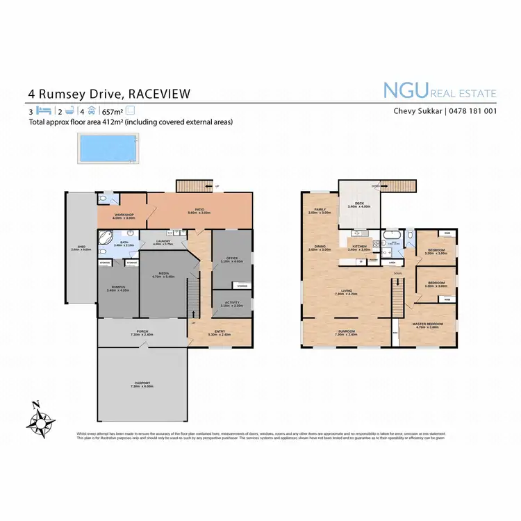 Floorplan of Homely house listing, 4 Rumsey Drive, Raceview QLD 4305