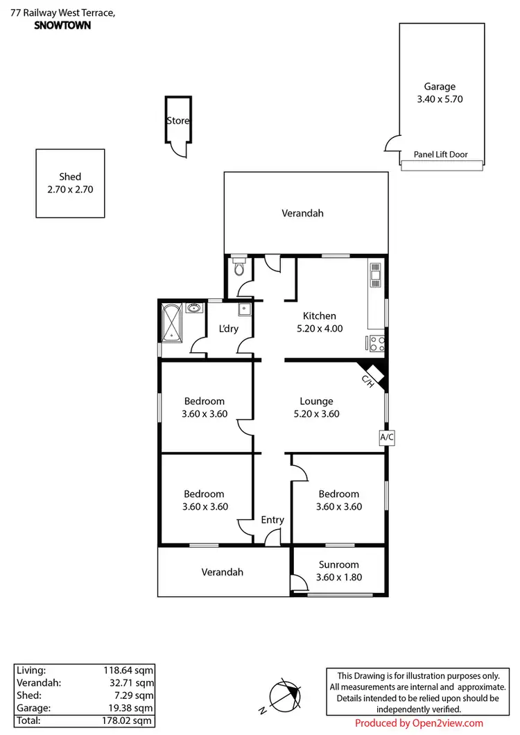 Floorplan of Homely house listing, 77 Railway West Terrace, Snowtown SA 5520