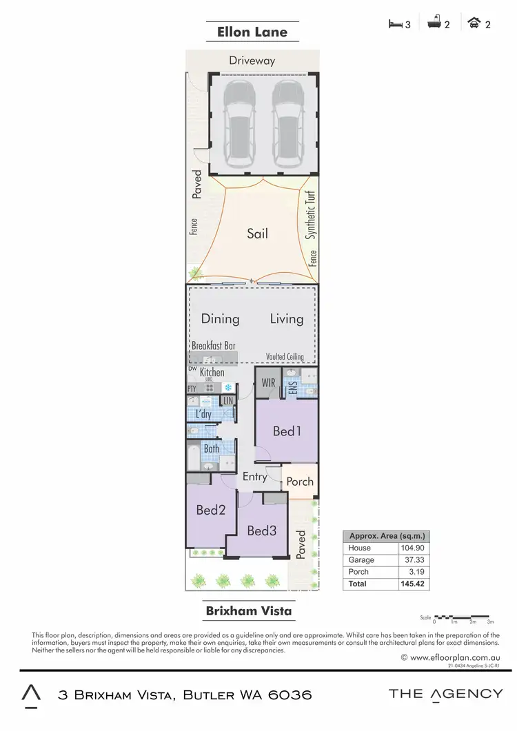 Floorplan of Homely house listing, 3 Brixham Vista, Butler WA 6036