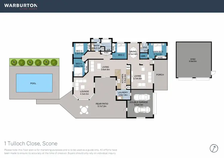 Floorplan of Homely house listing, 1 Tulloch Close, Scone NSW 2337