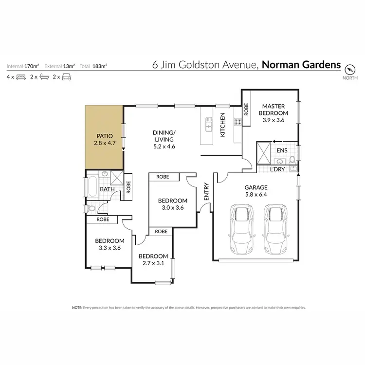 Floorplan of Homely house listing, 6 Jim Goldston Avenue, Norman Gardens QLD 4701