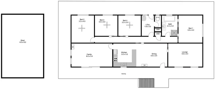 Floorplan of Homely house listing, 47 Bay View Road, Port Lincoln SA 5606