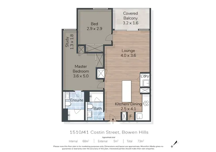 Floorplan of Homely apartment listing, 1510/41 Costin Street, Bowen Hills QLD 4006