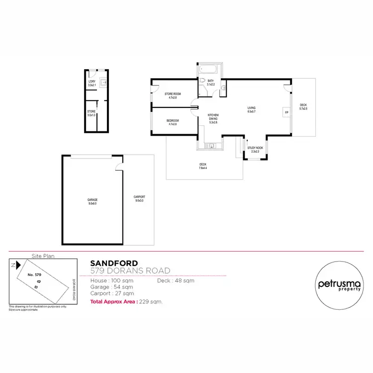 Floorplan of Homely house listing, 579 Dorans Road, Sandford TAS 7020