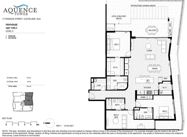 Floorplan of Homely apartment listing, 503/17 Passage Street, Cleveland QLD 4163