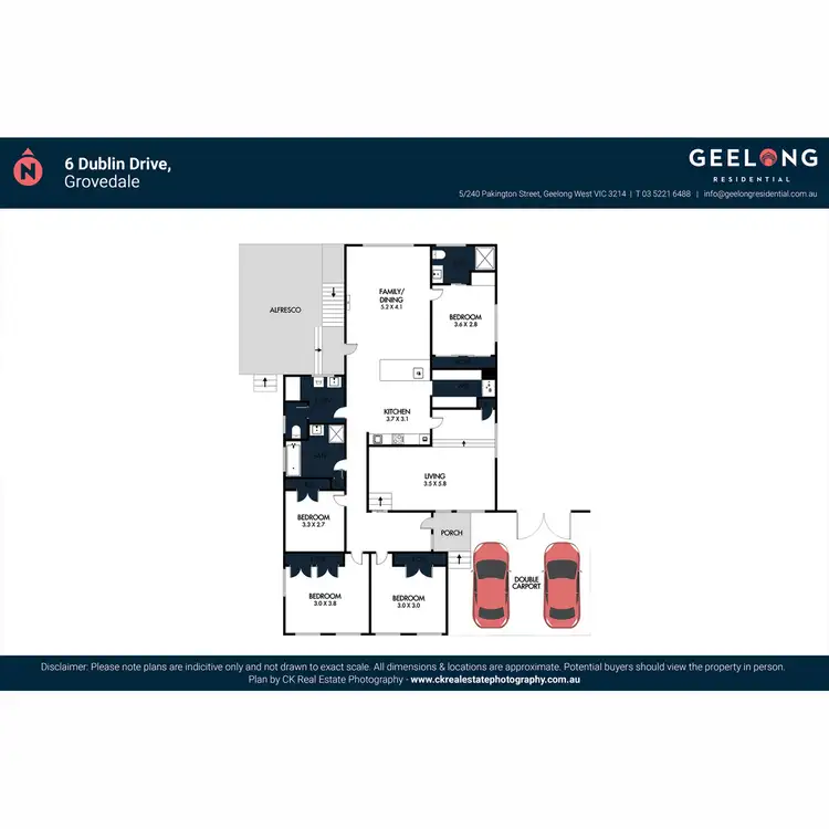 Floorplan of Homely house listing, 6 Dublin Drive, Grovedale VIC 3216
