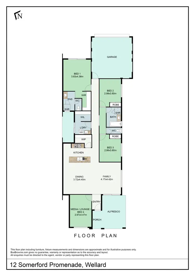 Floorplan of Homely house listing, 12 Somerford Promenade, Wellard WA 6170