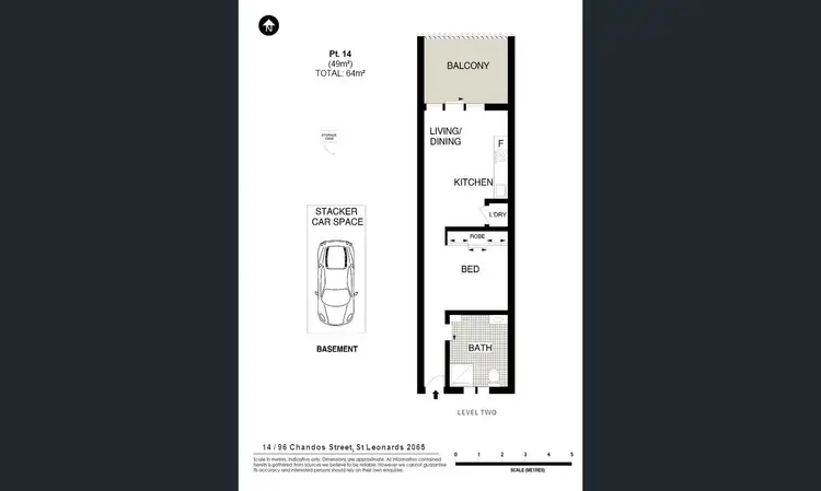 Floorplan of Homely apartment listing, 14/96 Chandos Street, Naremburn NSW 2065
