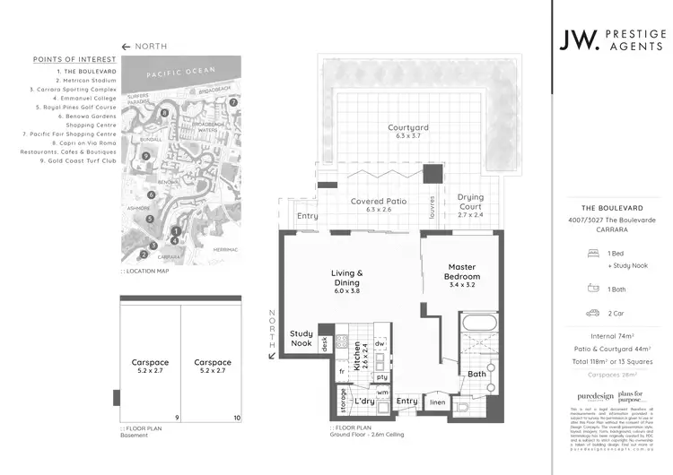 Floorplan of Homely unit listing, 4007/3027 The Boulevarde, Carrara QLD 4211