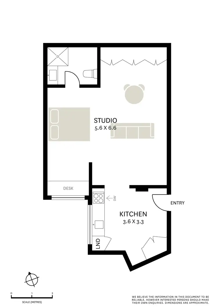 Floorplan of Homely studio listing, 4/50-54 Bayswater Road, Rushcutters Bay NSW 2011