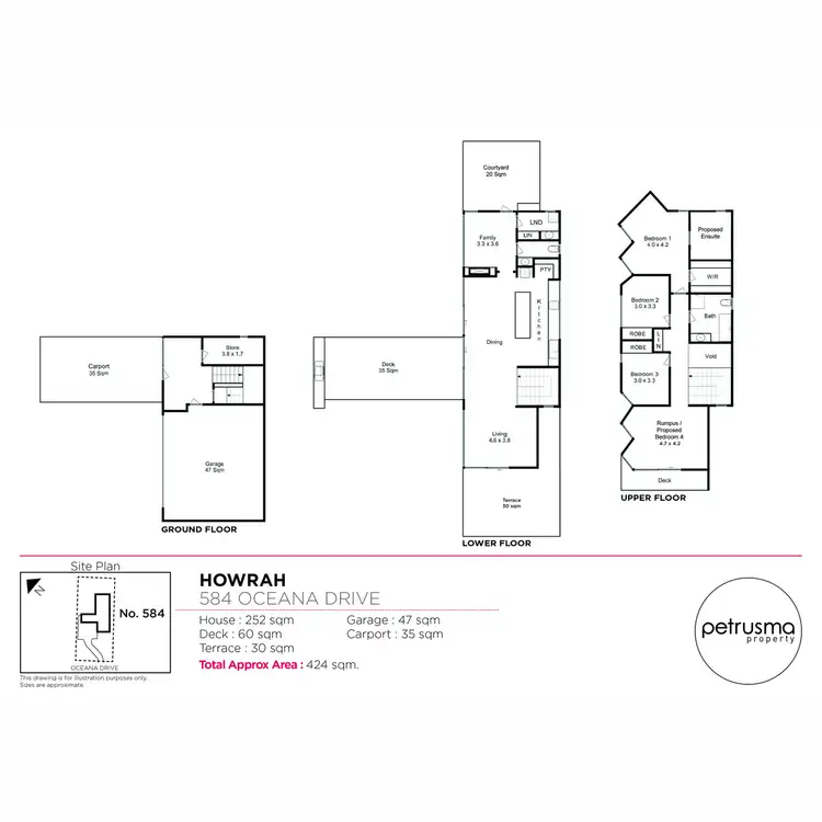 Floorplan of Homely house listing, 584 Oceana Drive, Howrah TAS 7018