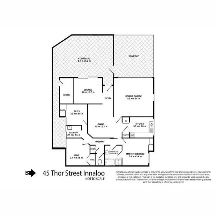 Floorplan of Homely villa listing, 45 Thor Street, Innaloo WA 6018