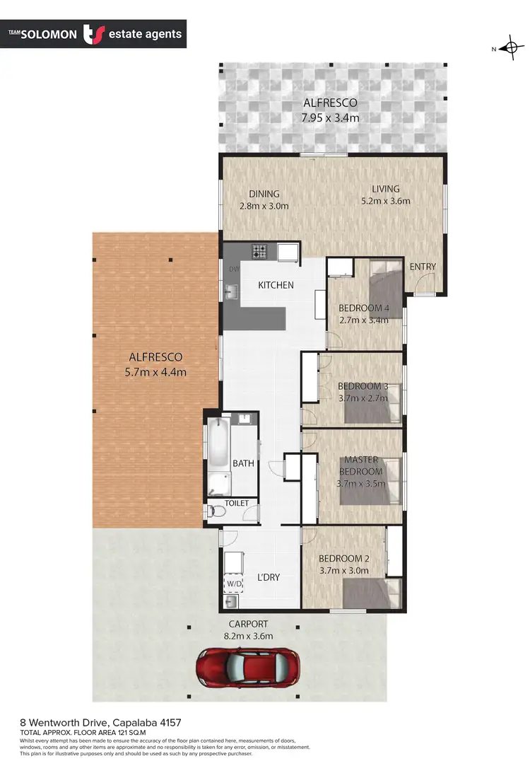Floorplan of Homely house listing, 6-8 Wentworth Drive, Capalaba QLD 4157