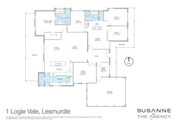 Floorplan of Homely house listing, 1 Logie Vale, Lesmurdie WA 6076
