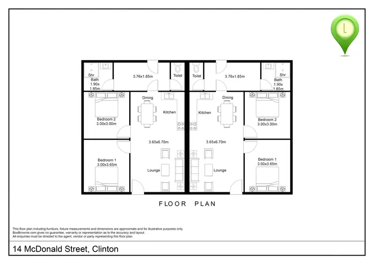 Floorplan of Homely house listing, 14 Mcdonald Street, Clinton QLD 4680