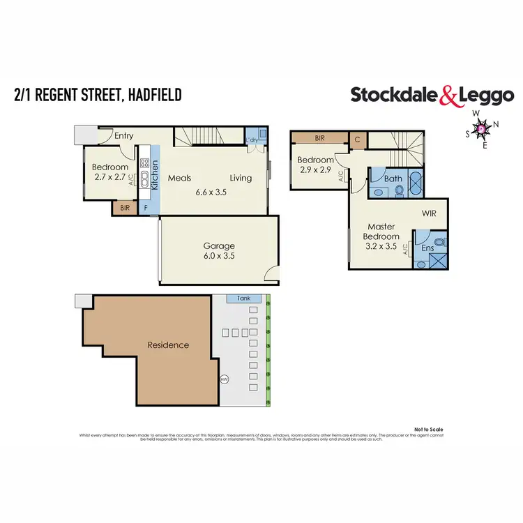 Floorplan of Homely townhouse listing, 2/1 Regent Street, Hadfield VIC 3046