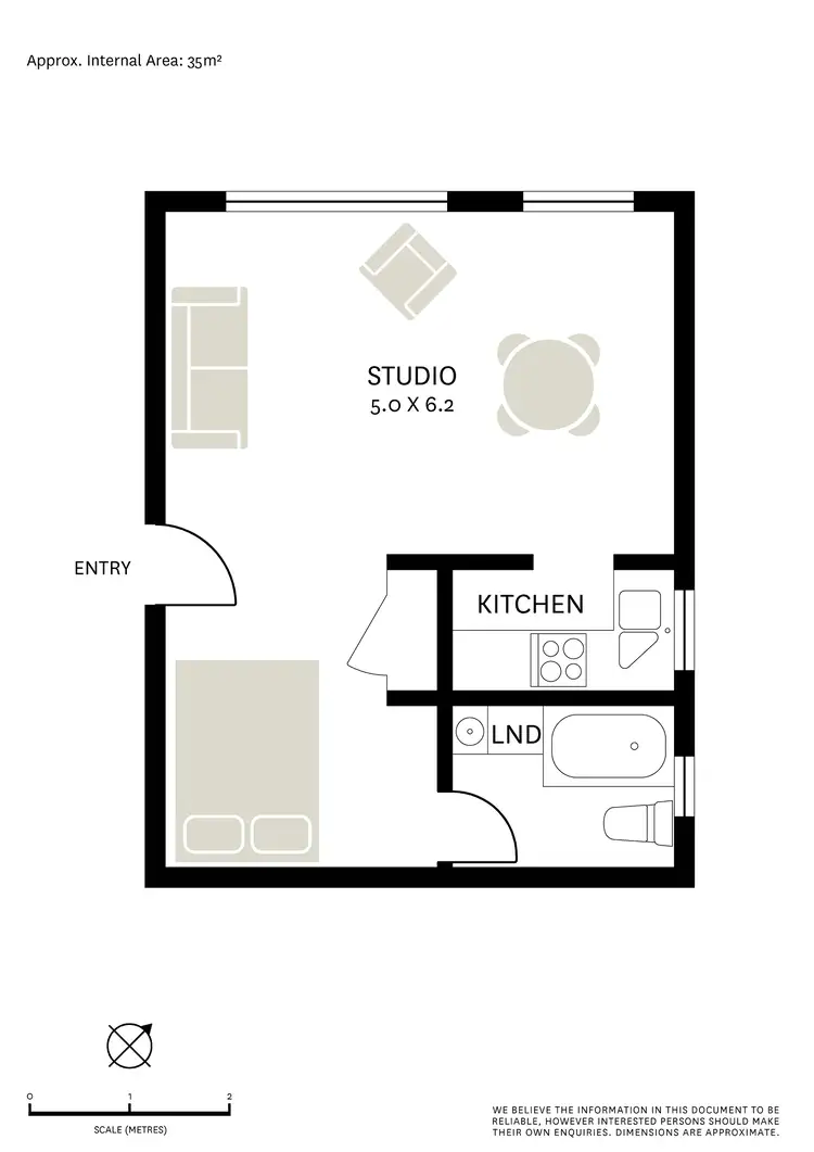 Floorplan of Homely studio listing, 5/42 Bayswater Road, Rushcutters Bay NSW 2011