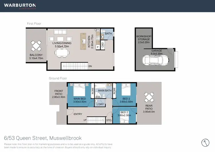 Floorplan of Homely unit listing, 6/53 Queen Street, Muswellbrook NSW 2333