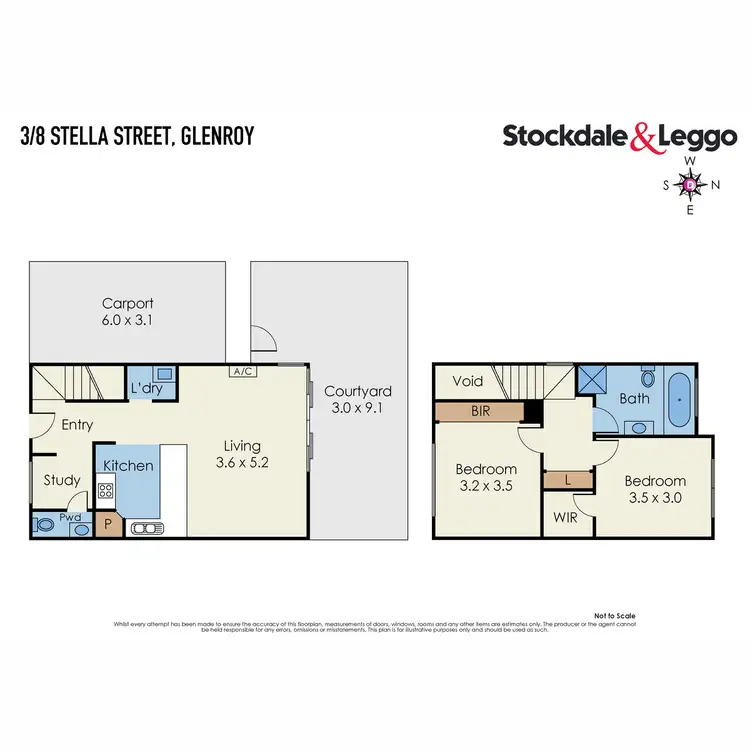 Floorplan of Homely townhouse listing, 3/8 Stella Street, Glenroy VIC 3046