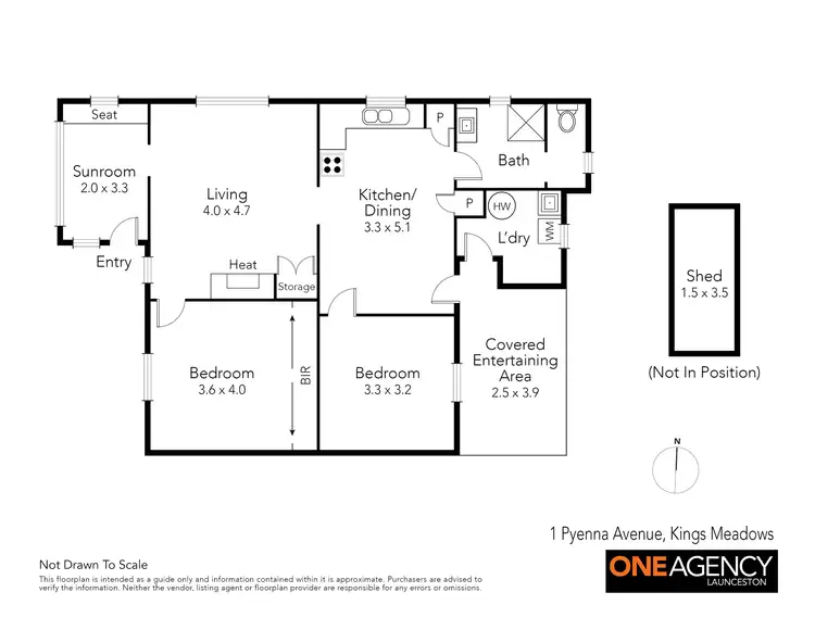 Floorplan of Homely house listing, 1 Pyenna Avenue, Kings Meadows TAS 7249
