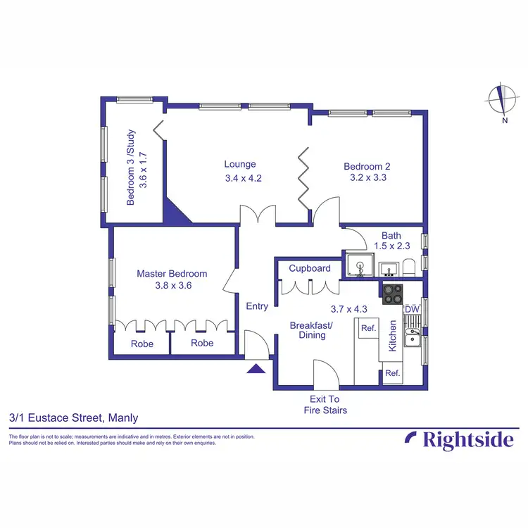Floorplan of Homely apartment listing, 3/1 Eustace Street, Manly NSW 2095