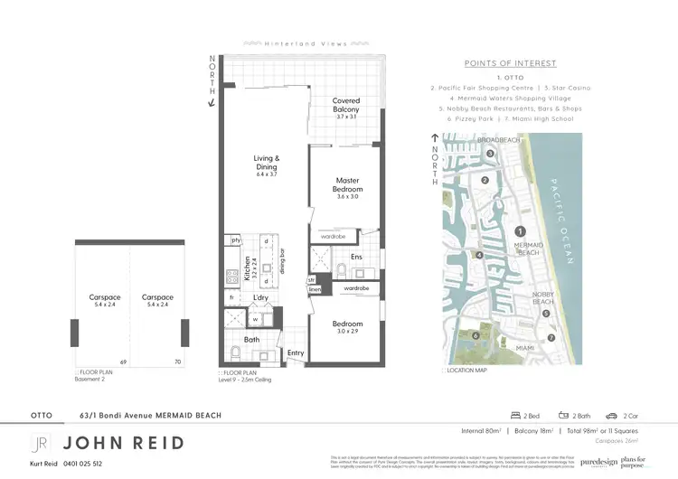 Floorplan of Homely apartment listing, 63/1 Bondi Avenue, Mermaid Beach QLD 4218