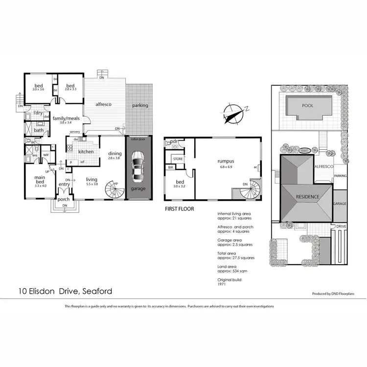 Floorplan of Homely house listing, 10 Elisdon Drive, Seaford VIC 3198
