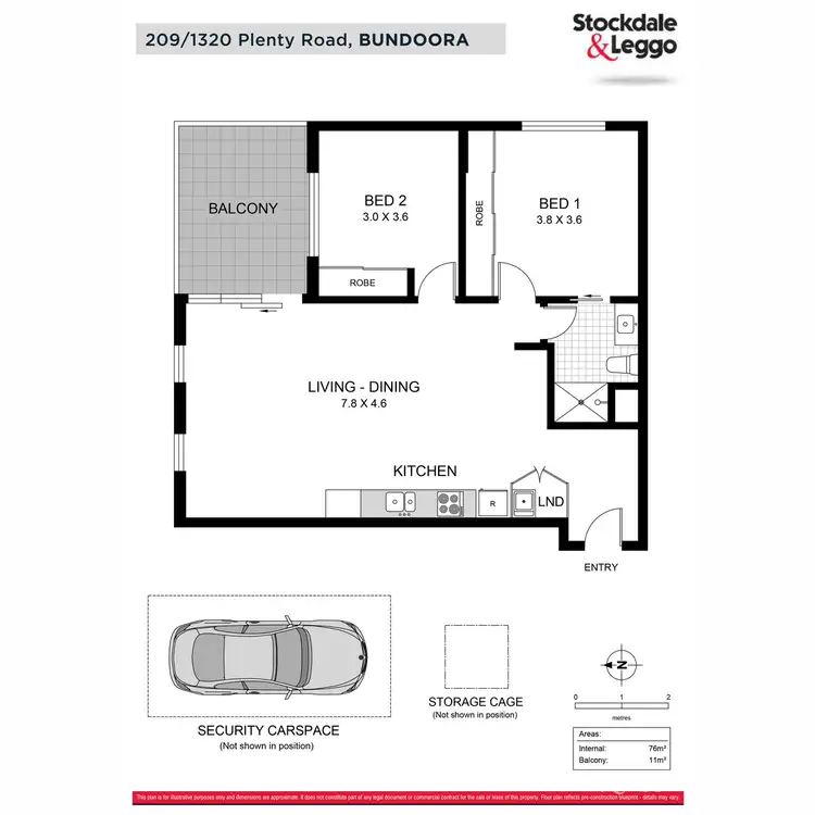 Floorplan of Homely apartment listing, 209/1320 Plenty Road, Bundoora VIC 3083