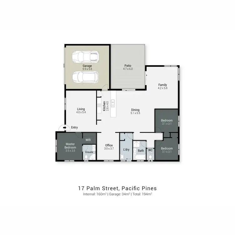 Floorplan of Homely house listing, 17 Palm Street, Pacific Pines QLD 4211
