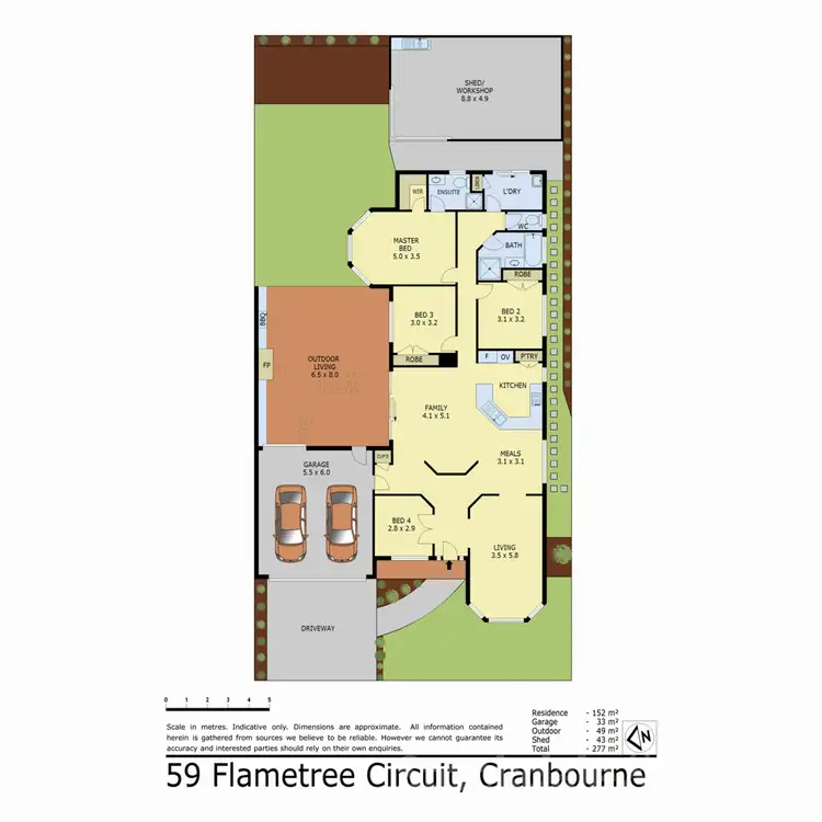Floorplan of Homely house listing, 59 Flametree Circuit, Cranbourne VIC 3977