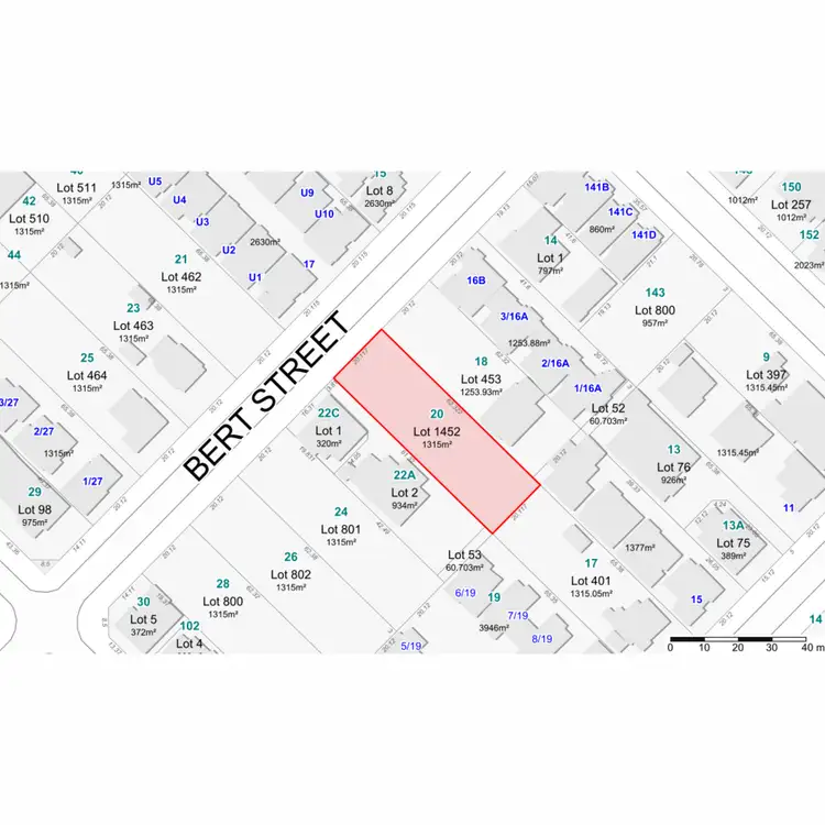 Floorplan of Homely land listing, 20 Bert Street, Gosnells WA 6110