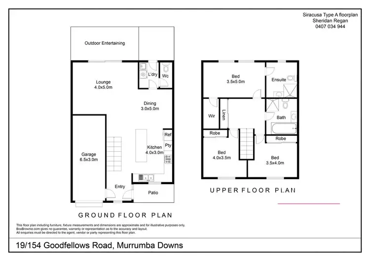Floorplan of Homely townhouse listing, 19/154 Goodfellows Road, Murrumba Downs QLD 4503
