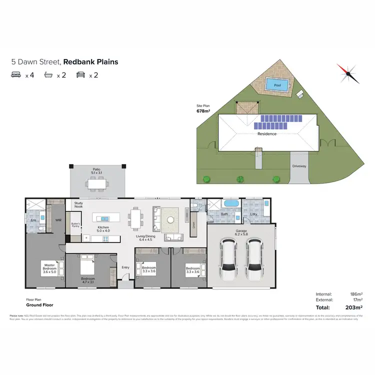 Floorplan of Homely house listing, 5 Dawn Street, Redbank Plains QLD 4301