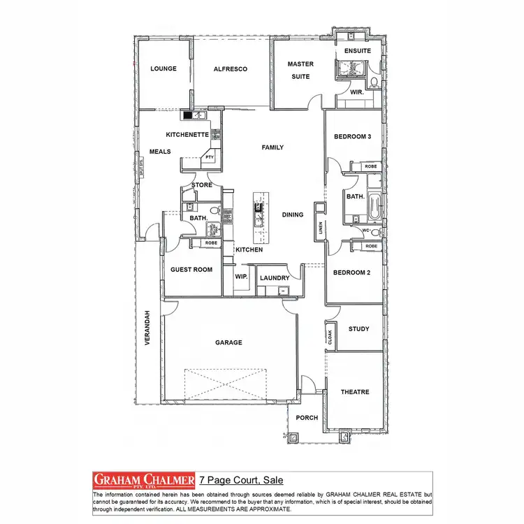 Floorplan of Homely house listing, 7 Page Court, Sale VIC 3850