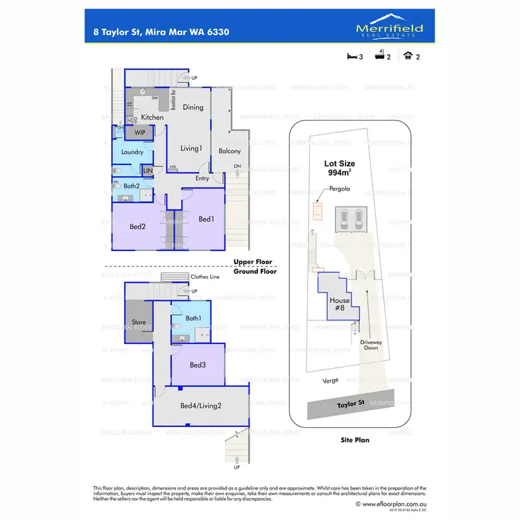 Floorplan of Homely house listing, 8 Taylor Street, Mira Mar WA 6330