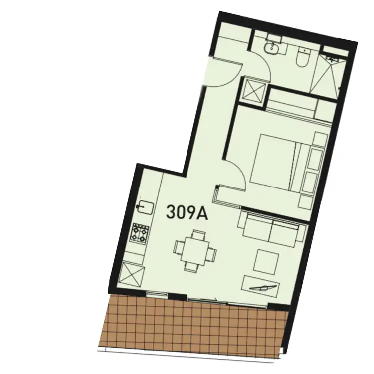 Floorplan of Homely apartment listing, 309A/1 - 19 Colombo Street, Mitcham VIC 3132