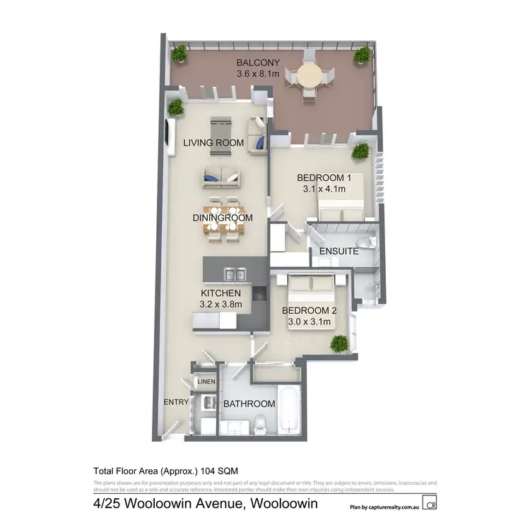 Floorplan of Homely apartment listing, 4/25 Wooloowin Avenue, Wooloowin QLD 4030
