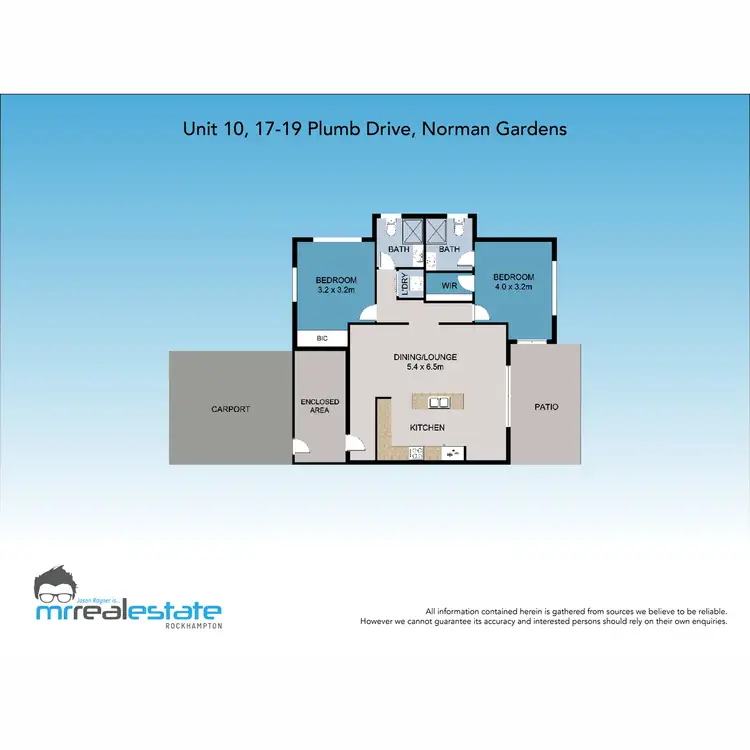 Floorplan of Homely unit listing, 10/17-19 Plumb Drive, Norman Gardens QLD 4701