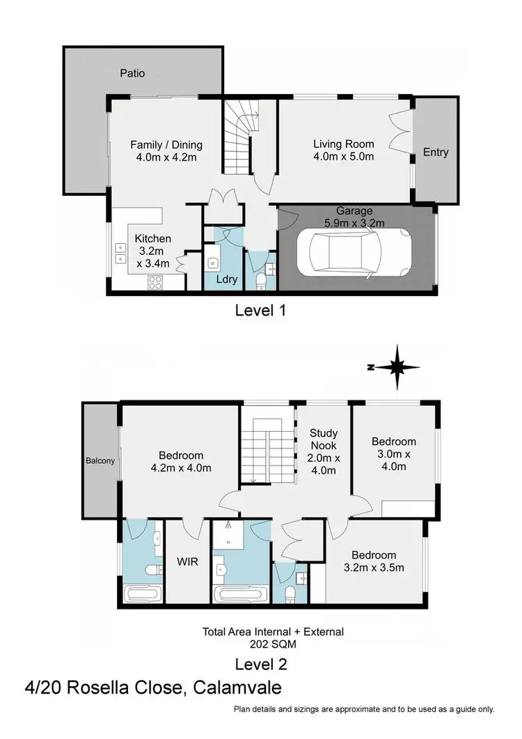 Floorplan of Homely townhouse listing, 4/20 Rosella Close, Calamvale QLD 4116