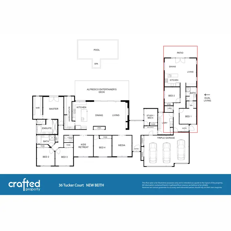 Floorplan of Homely rural property listing, 36 Tucker Court, New Beith QLD 4124