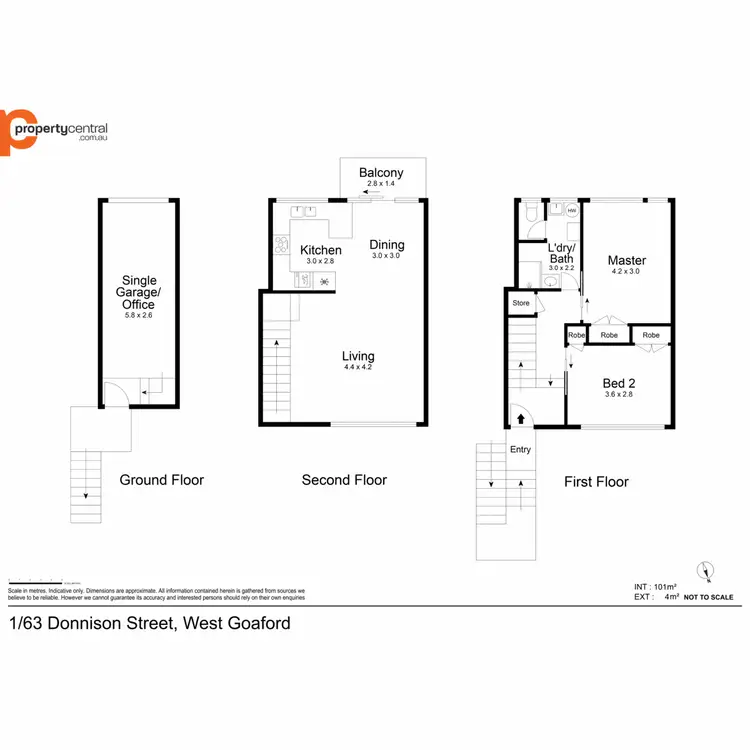Floorplan of Homely apartment listing, 1/63 Donnison Street, West Gosford NSW 2250