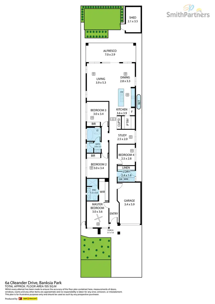 Floorplan of Homely house listing, 6a Oleander Drive, Banksia Park SA 5091