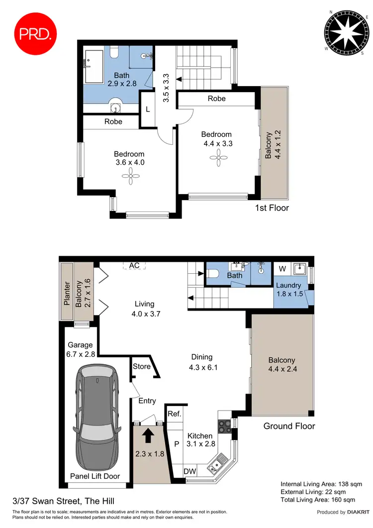 Floorplan of Homely townhouse listing, 3/37 Swan Street, The Hill NSW 2300